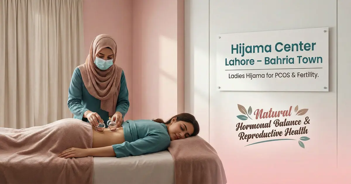 Female Hijama therapist consulting patient for PCOS and fertility treatment in Lahore.