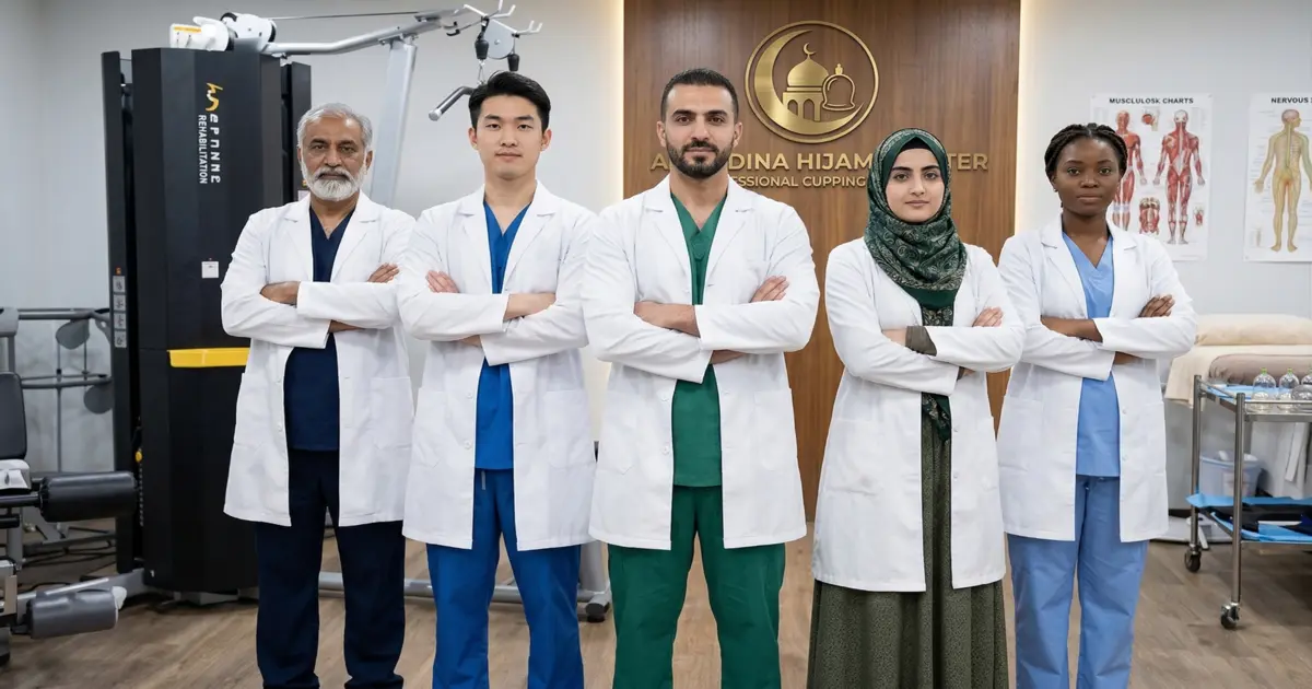 Certified practitioner performing safe clinical cupping therapy