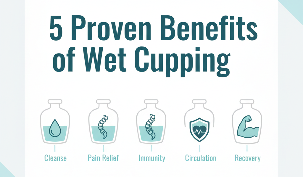 Close-up of cupping therapy on a patient's back